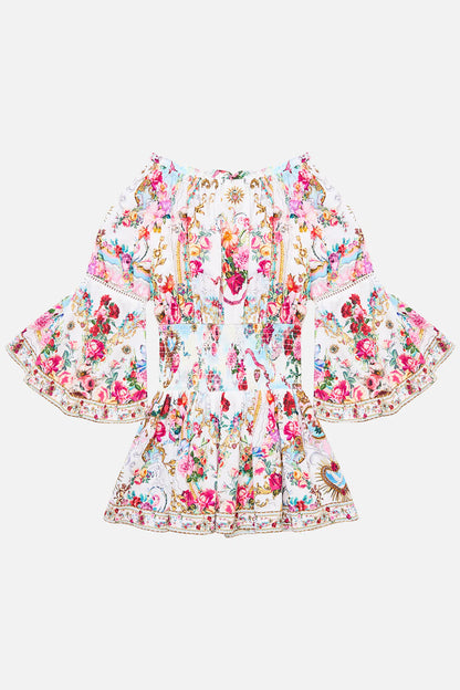 Torero Libertine Kids Off Shoulder Shirred Waist Mini Dress Camilla