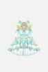 Dial Up The Tiles Kids Layered High Low Dress With Drop Waist Camilla