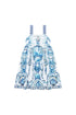 The Porcelain Parlour Kids A-Line Midi Dress With Embroidery Camilla