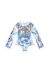 The Porcelain Parlour Kids Ruched Tie Side Long Sleeve Paddle Suit Camilla