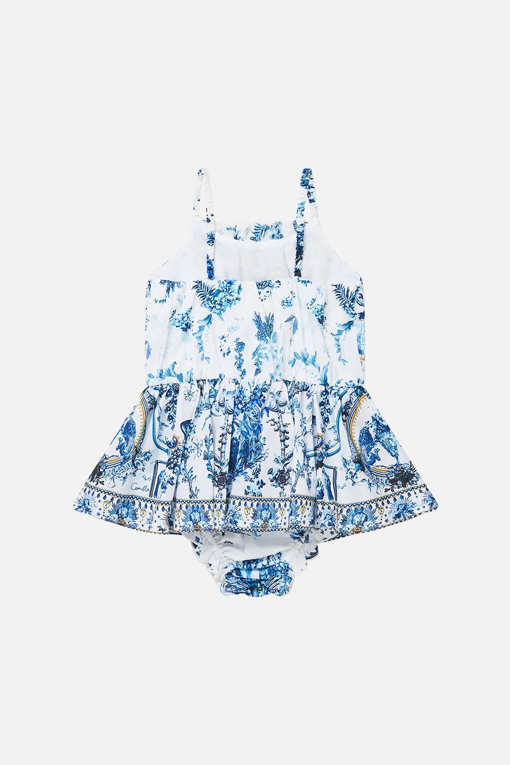 The Porcelain Parlour Babies Jump Dress With Frill Neck Camilla