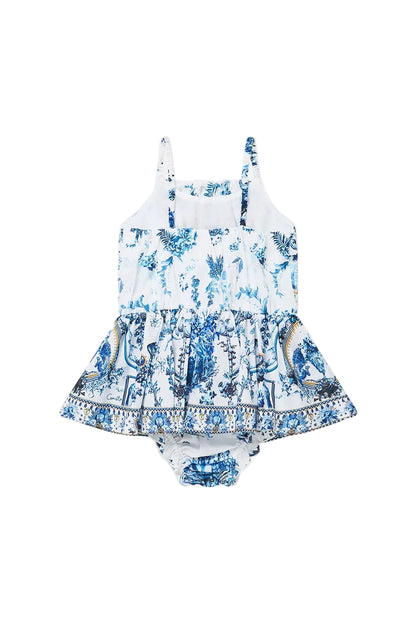 The Porcelain Parlour Babies Jump Dress With Frill Neck Camilla