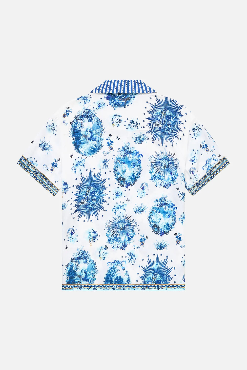 The Porcelain Parlour Boys Short Sleeve Camp Collared Shirt Camilla