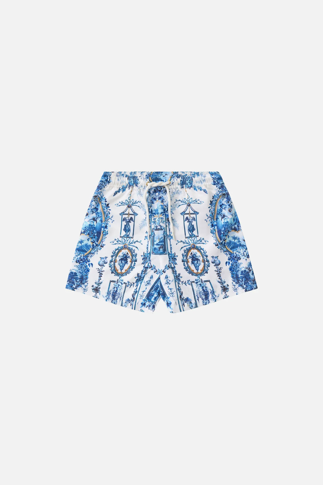 The Porcelain Parlour Boys Mid Length Boardshort With Elastic Waist Camilla