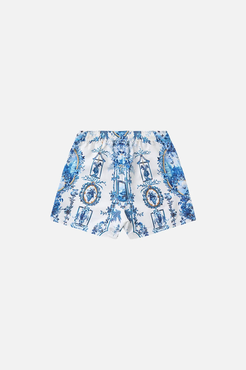 The Porcelain Parlour Boys Mid Length Boardshort With Elastic Waist Camilla