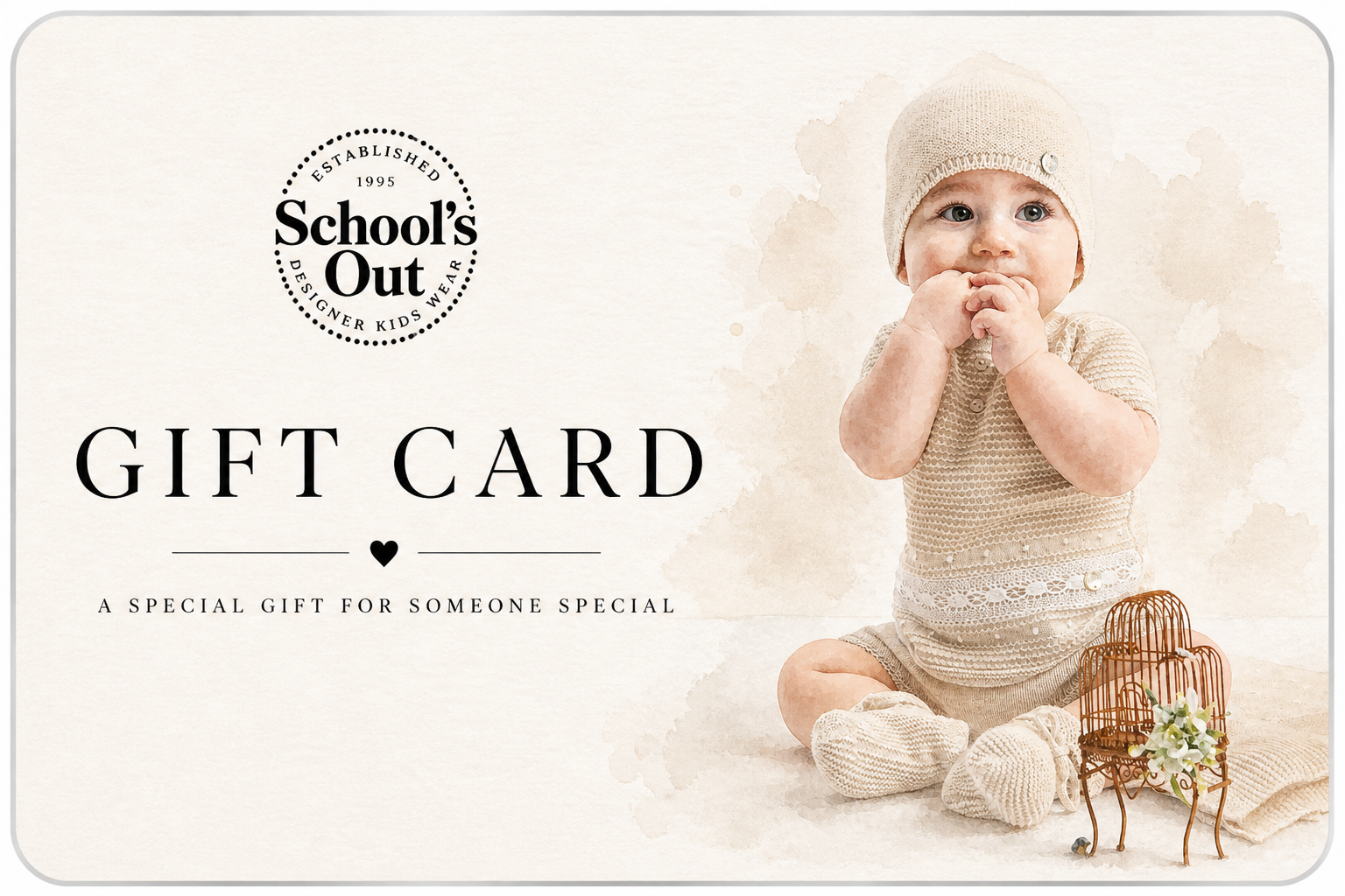 Schools Out Designer Kids Wear Digital Gift Card Schools Out
