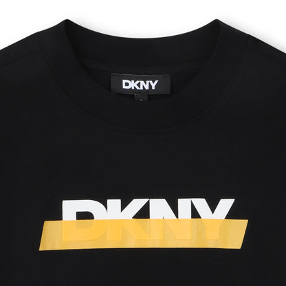 Logo Cotton T-Shirt for Boys DKNY