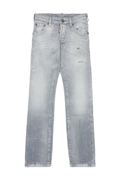 Light Wash Stretch Denim Jeans for Kids Dsquared Kid