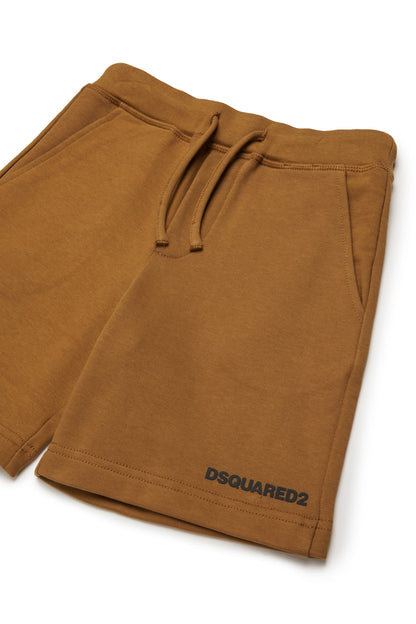 Cotton Jersey Shorts for Kids Dsquared Kid