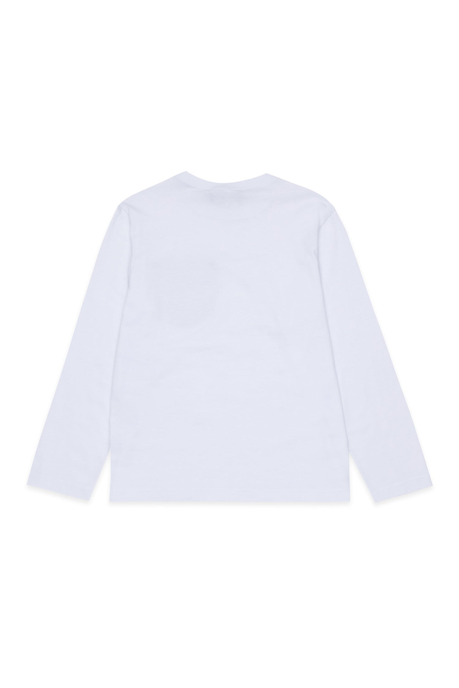 White Long Sleeve T-Shirt with Contrast Pocket for Kids Dsquared Kid