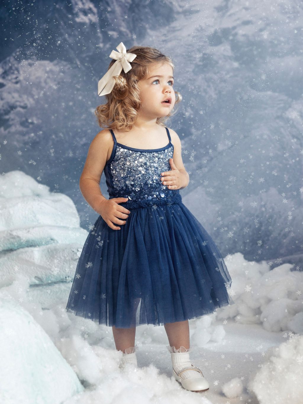 Bebe Winter Waltz Tutu Dress Deep Ultramarine