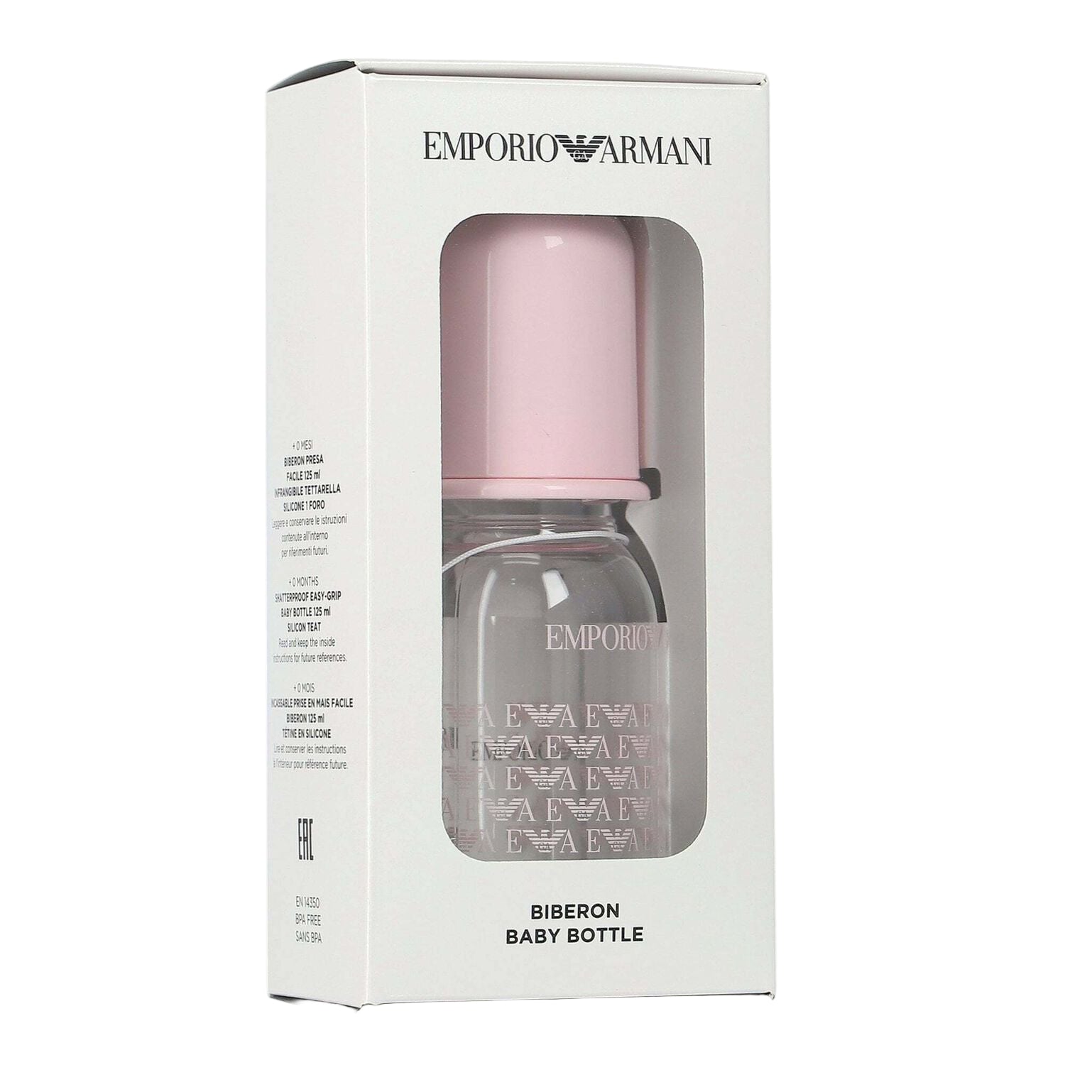 Baby 125ml Bottle In Pink Blue &amp; White Emporio Armani