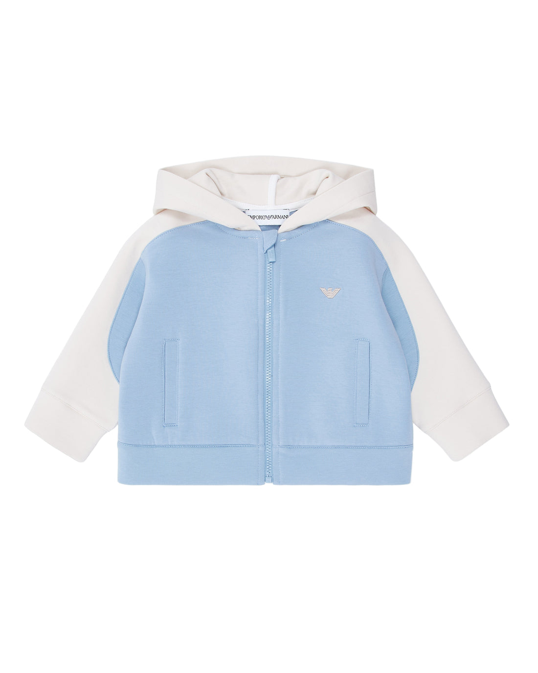 Two-Tone Zip-Up Hoodie Emporio Armani