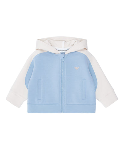 Two-Tone Zip-Up Hoodie Emporio Armani