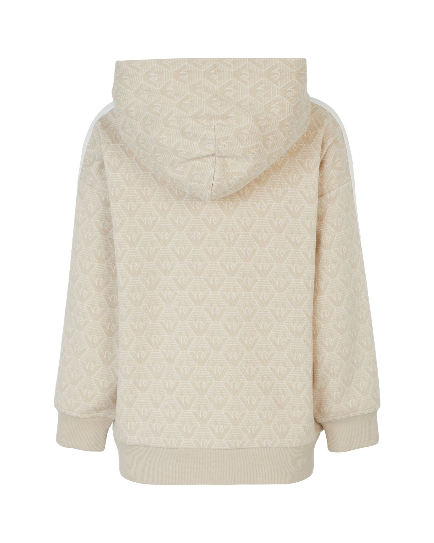Textured Monogram Zip Hoodie – Neutral Emporio Armani