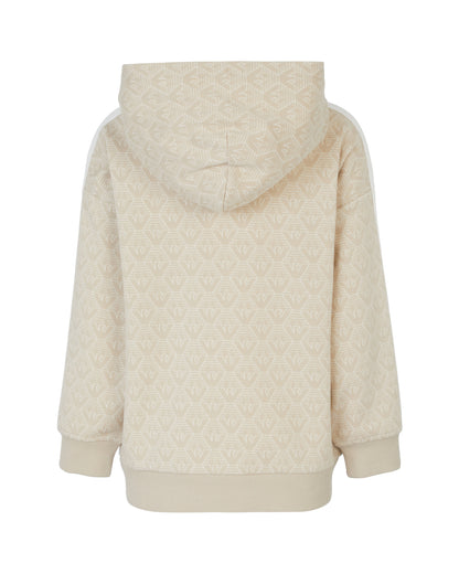 Textured Monogram Zip Hoodie – Neutral Emporio Armani
