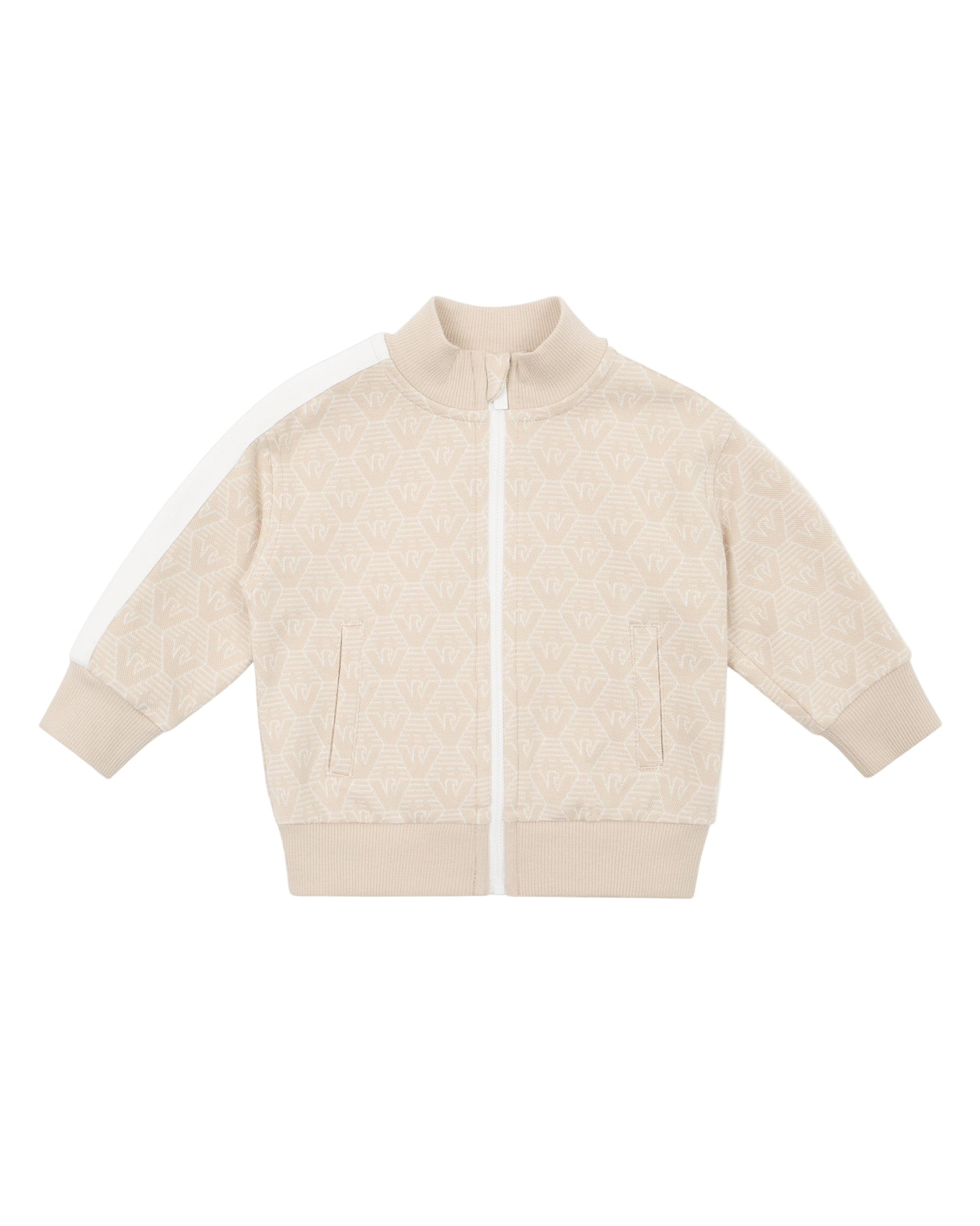 Luxury Monogram Zip-Up Sweatshirt for Babies Emporio Armani