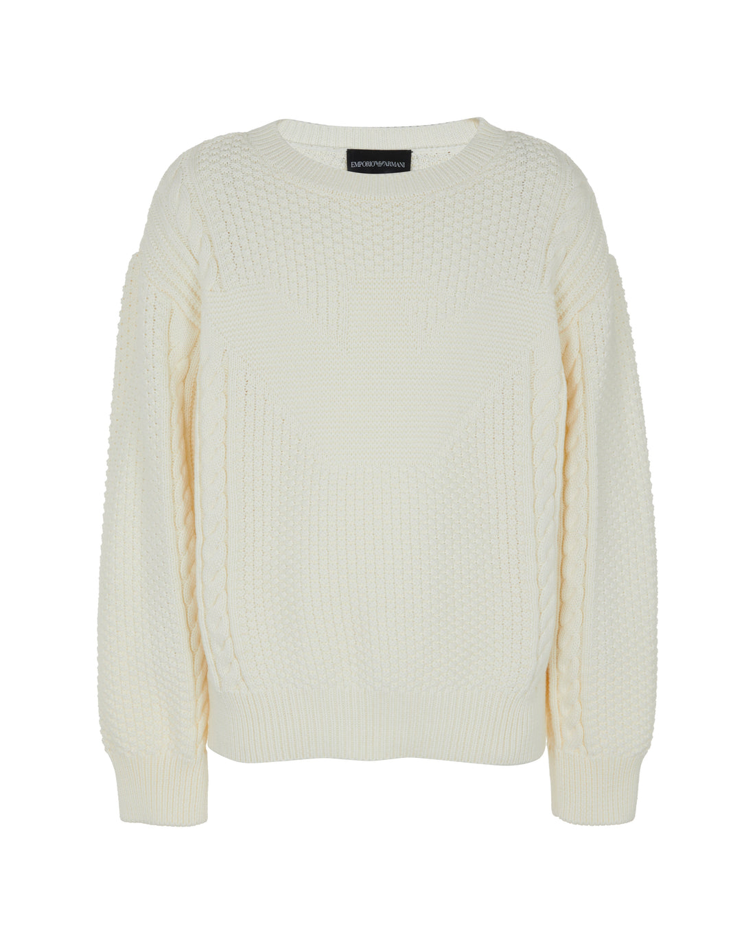 Cable-Knit Crewneck Pullover Emporio Armani