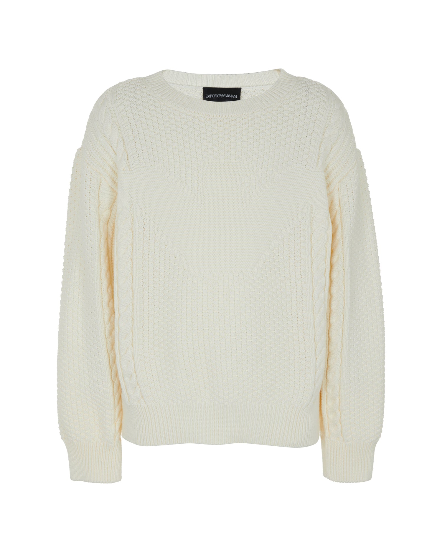 Cable-Knit Crewneck Pullover Emporio Armani