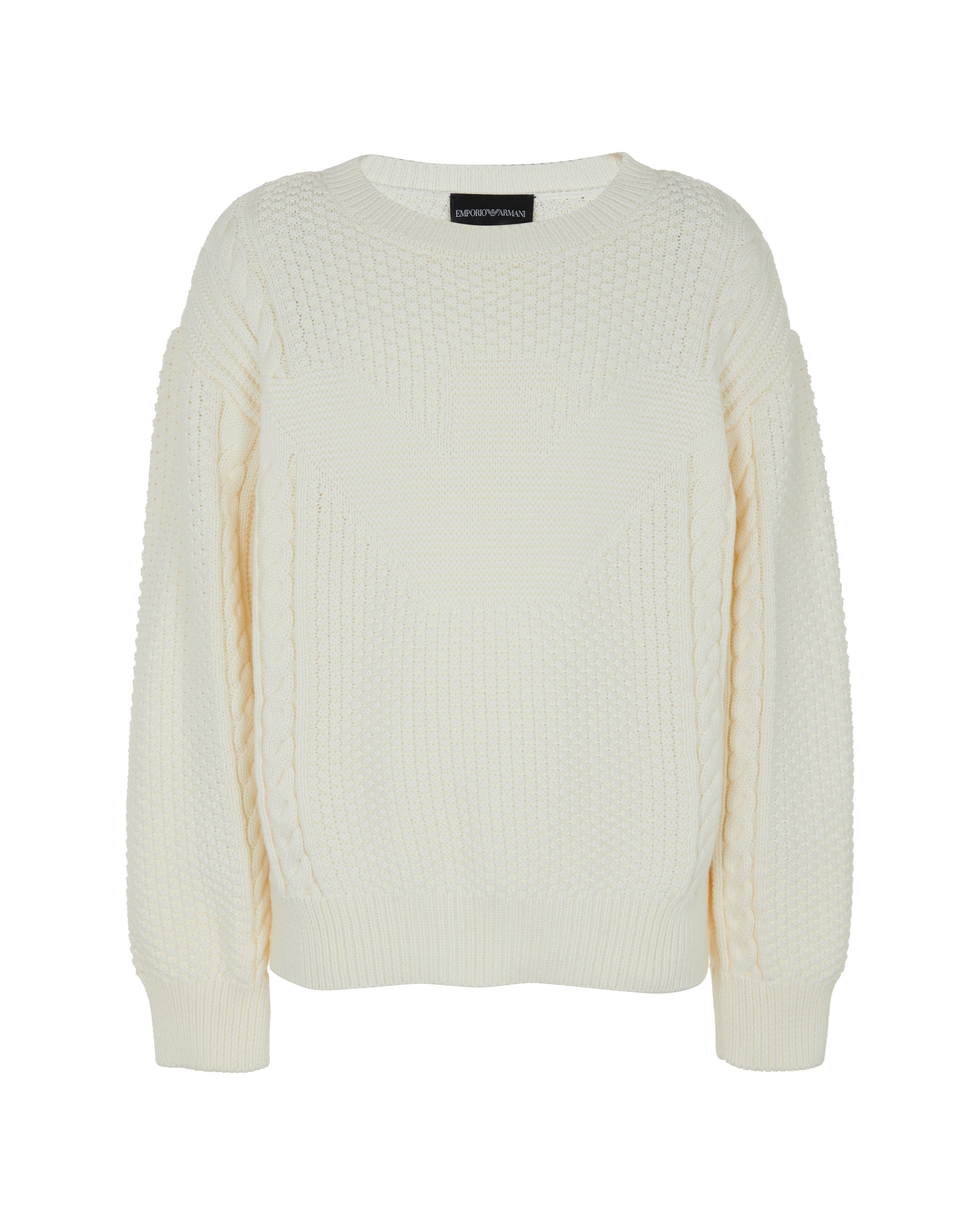 Cable-Knit Crewneck Pullover Emporio Armani