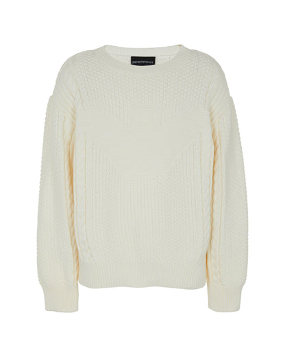 Cable-Knit Crewneck Pullover Emporio Armani