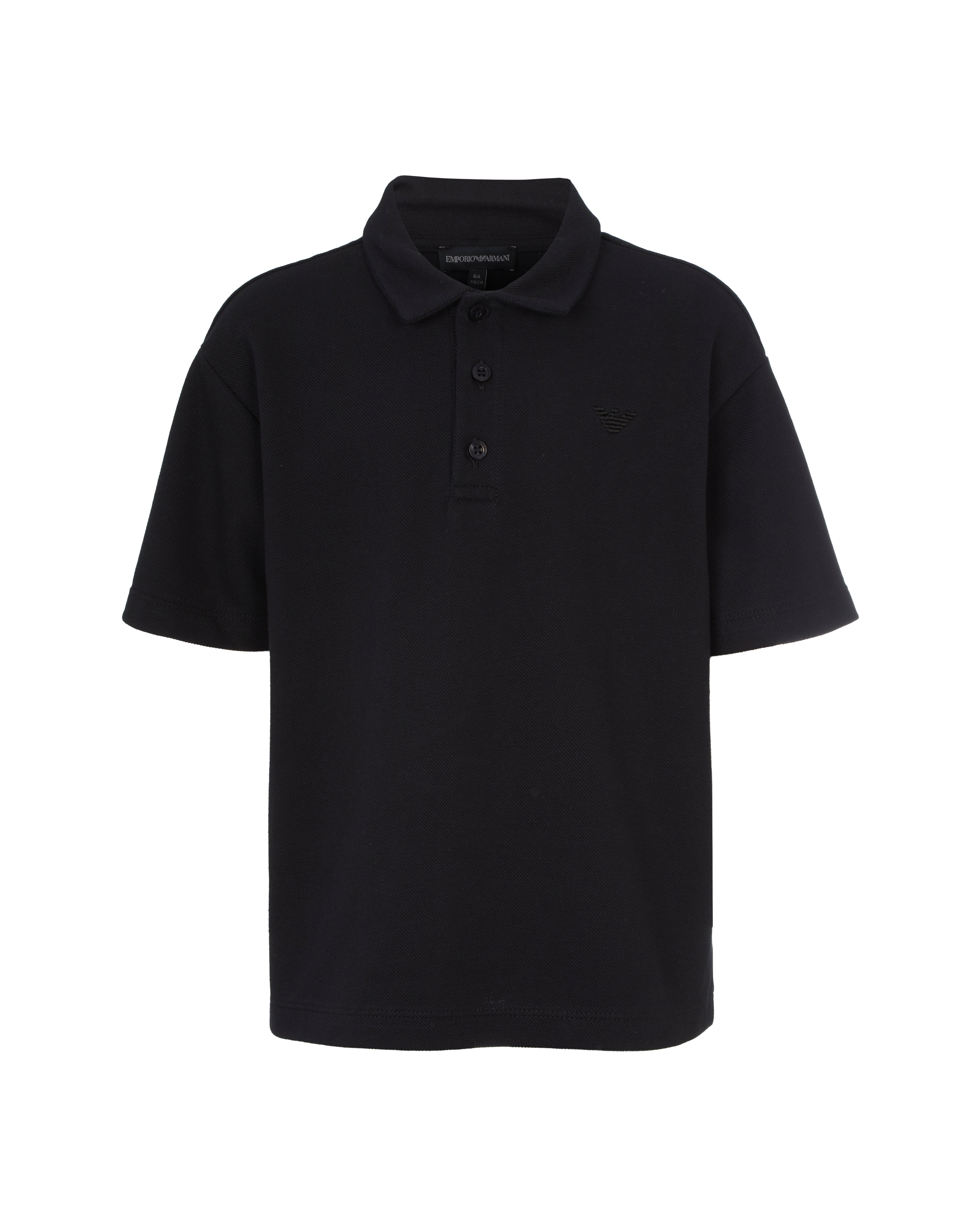 Essential Cotton Polo Shirt – Black Emporio Armani