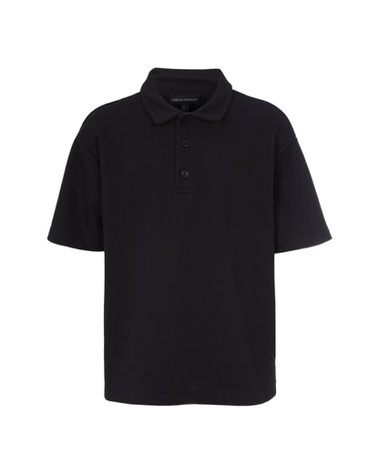 Essential Cotton Polo Shirt – Black Emporio Armani