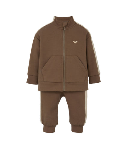 Baby Zip-Up Tracksuit in Chocolate Emporio Armani