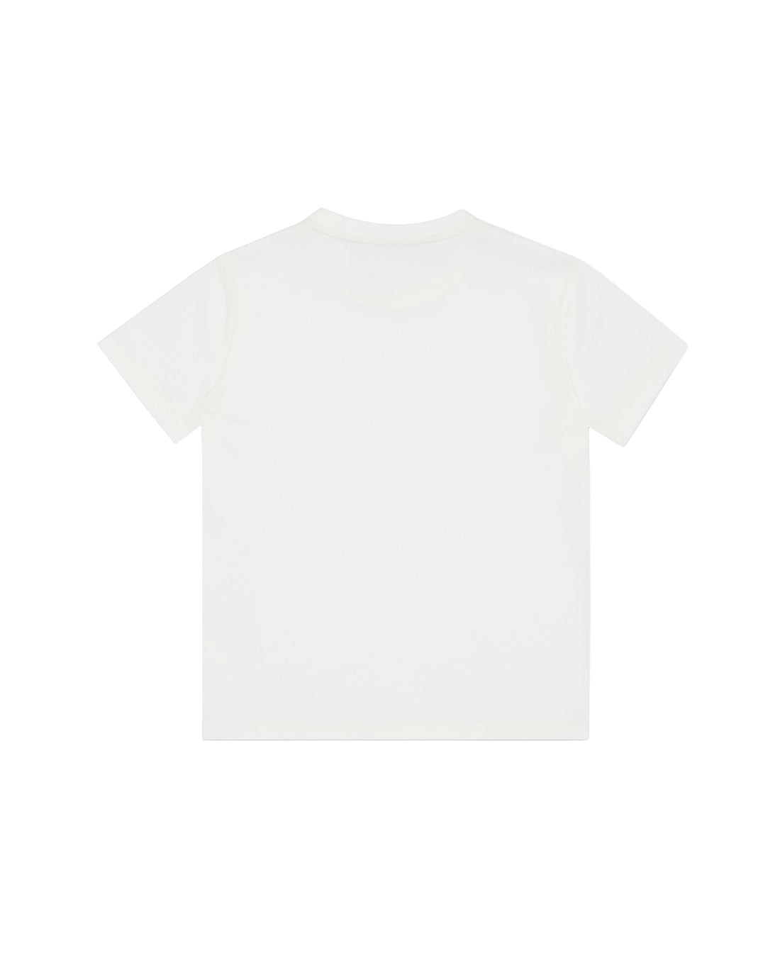 Classic White Cotton Tee for Kids Emporio Armani