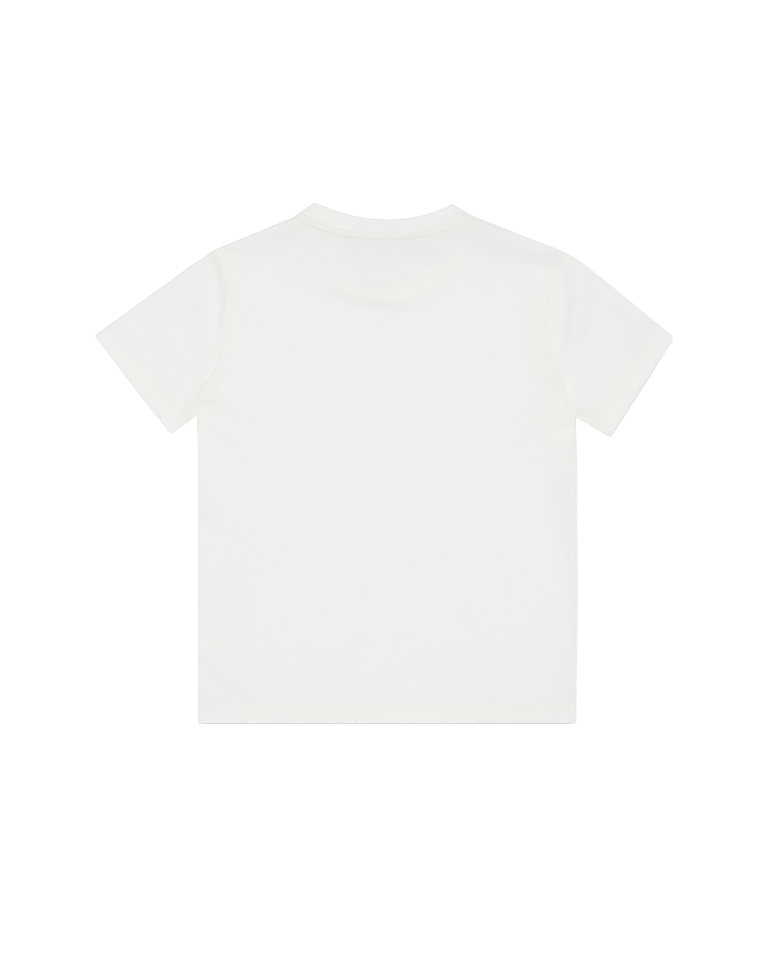 Classic White Cotton Tee for Kids Emporio Armani