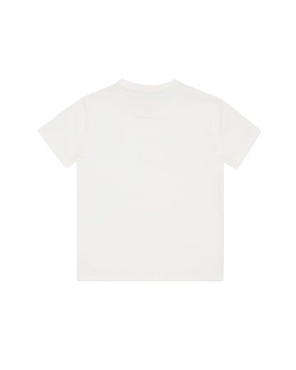 Classic White Cotton Tee for Kids Emporio Armani