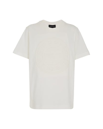 Organic Cotton Jersey T-Shirt with Logo Emporio Armani