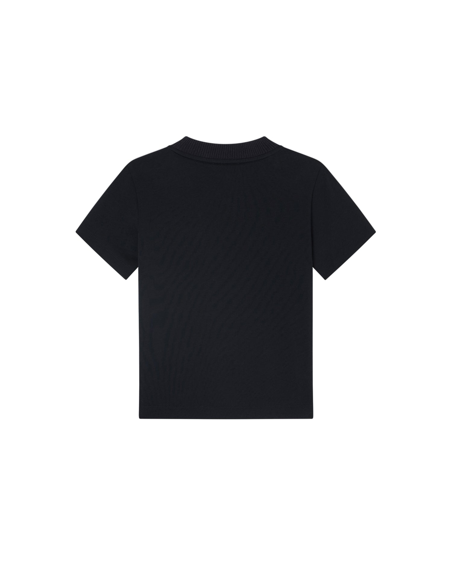 Kids Cotton T Shirt with Logo Detail, Navy Emporio Armani