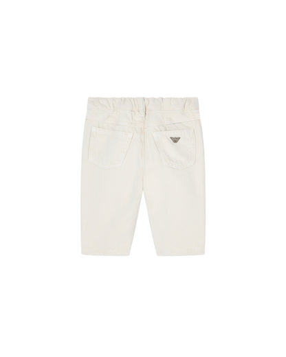 Cotton Drill Five-Pocket Jeans with Elasticated Back Waist Emporio Armani