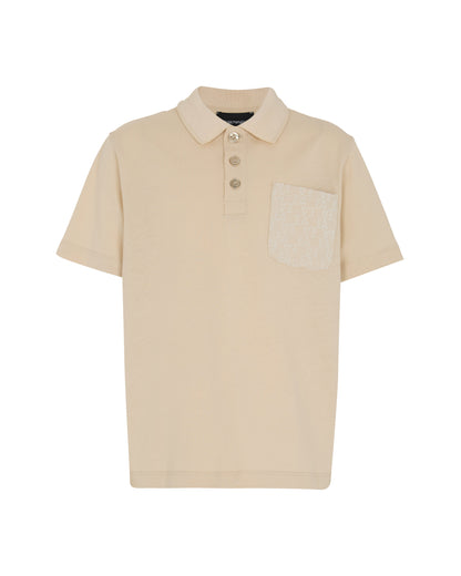 Kids Polo Shirt with Pocket Detail, French Oak Emporio Armani