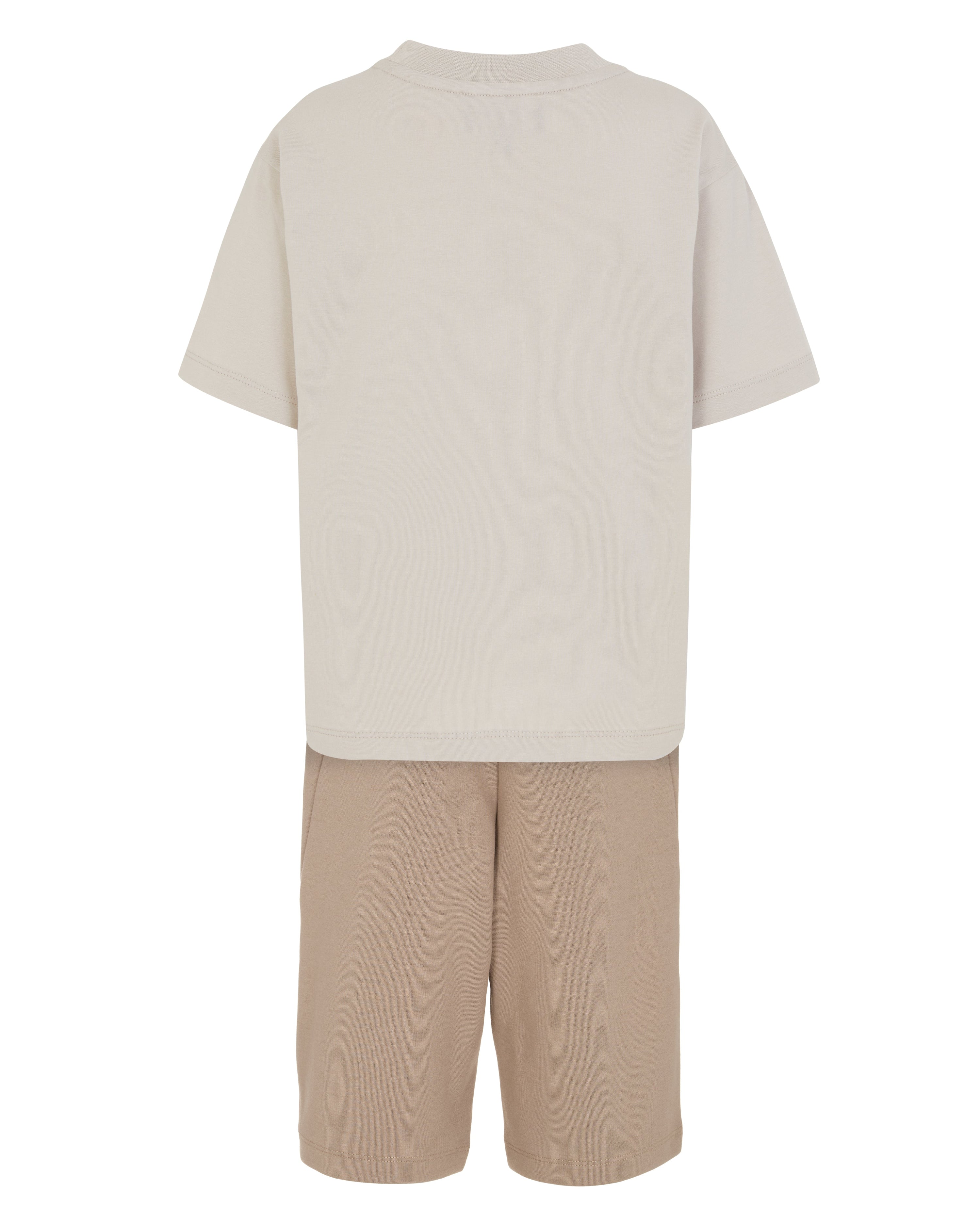 Studded Pocket Tee &amp; Pull-On Shorts Set Emporio Armani