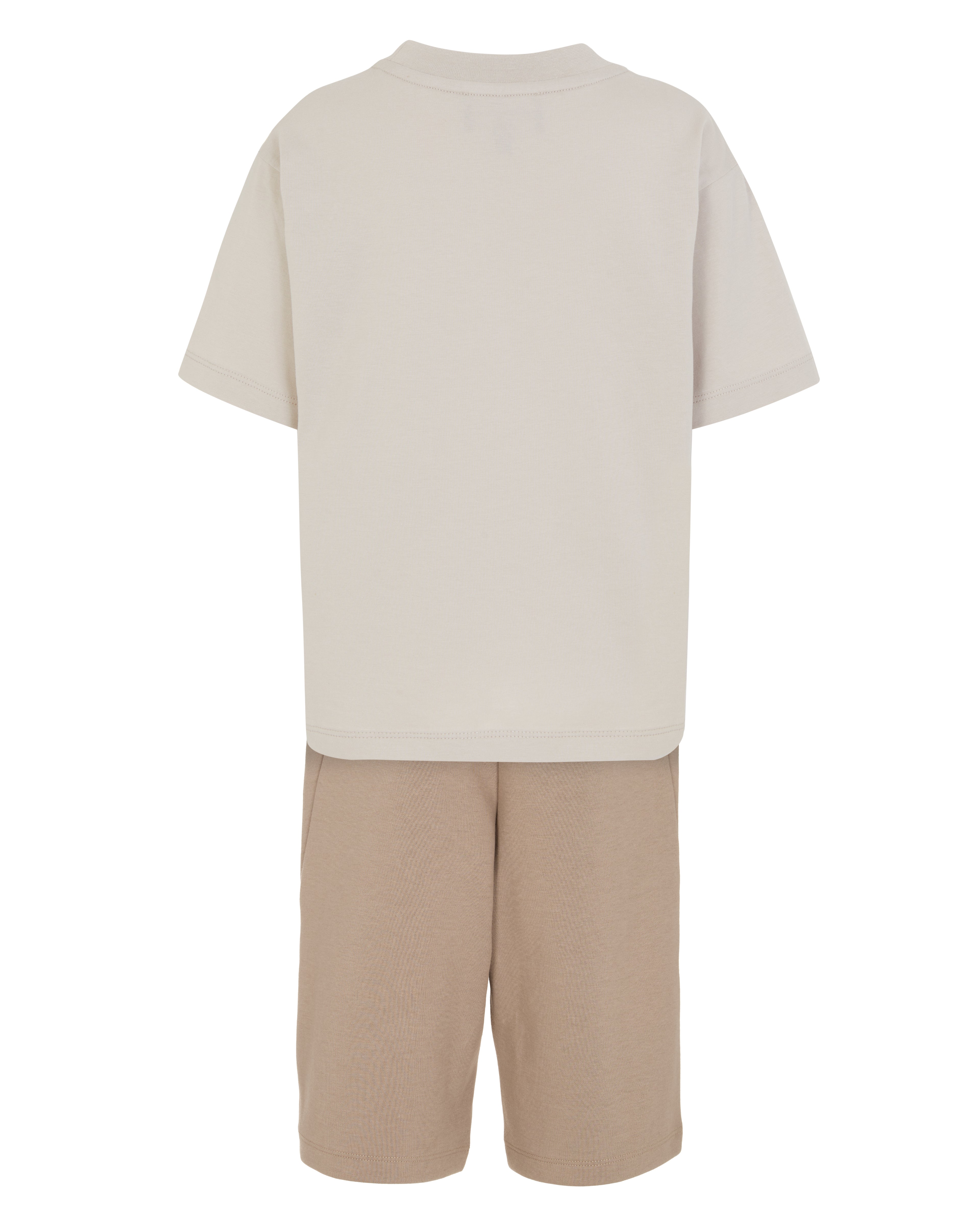 Studded Pocket Tee &amp; Pull-On Shorts Set Emporio Armani