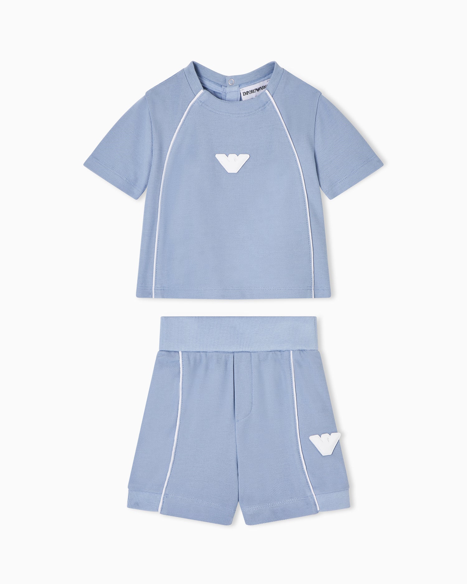 Pique T-shirt and Shorts Set Emporio Armani