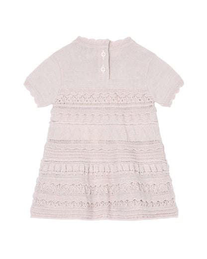 Wool-Blend Knit Dress with Micro Ruffles and Scalloped Hem Emporio Armani