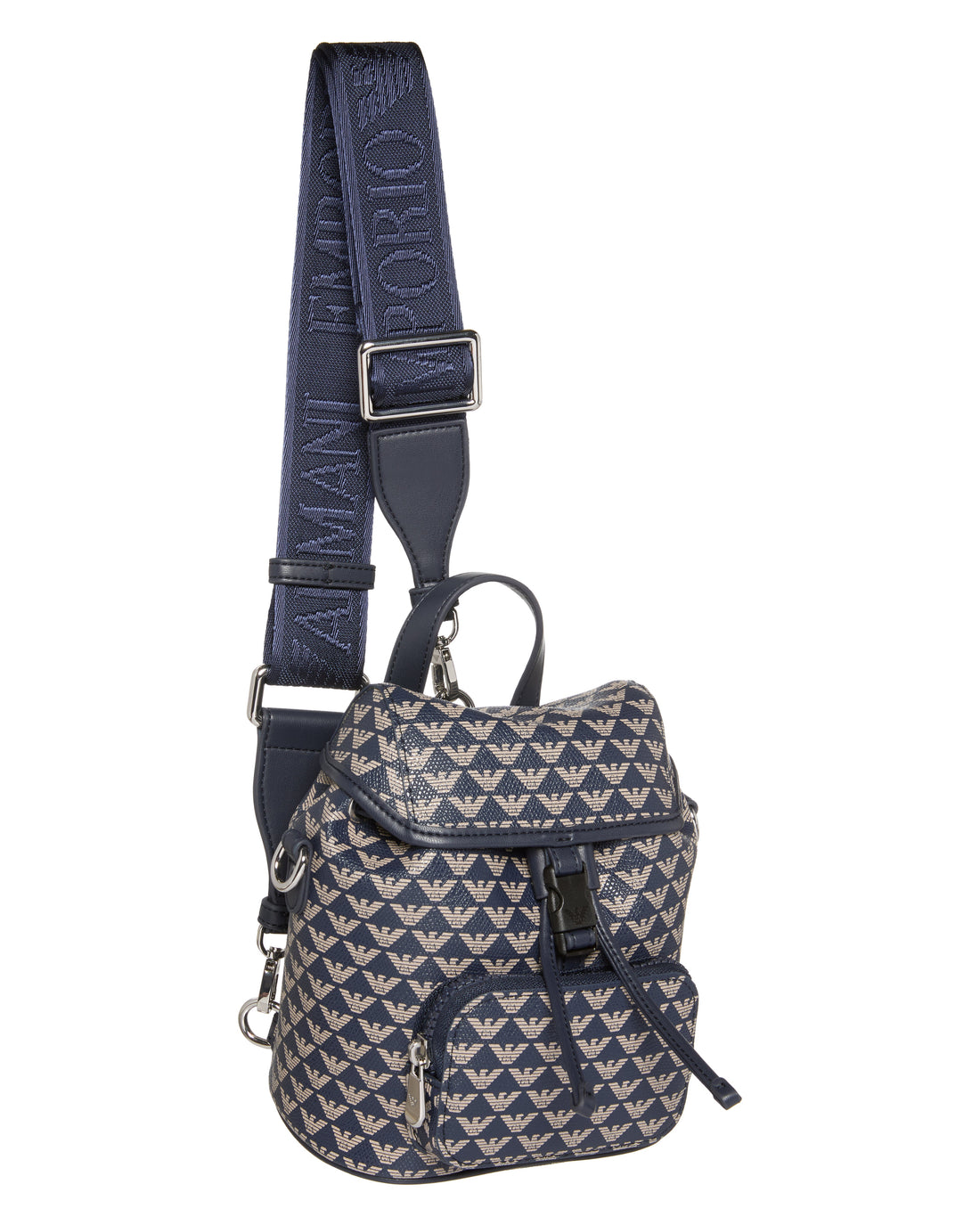 Monogram Jacquard Mini Backpack Emporio Armani