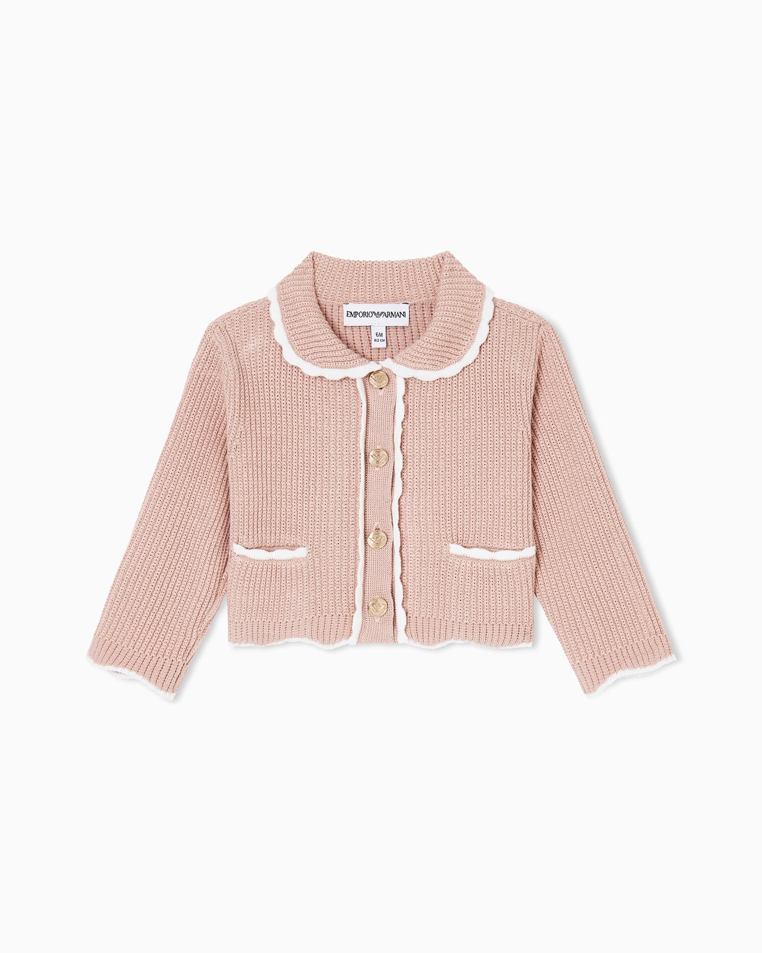 Scalloped Edge Cardigan Emporio Armani