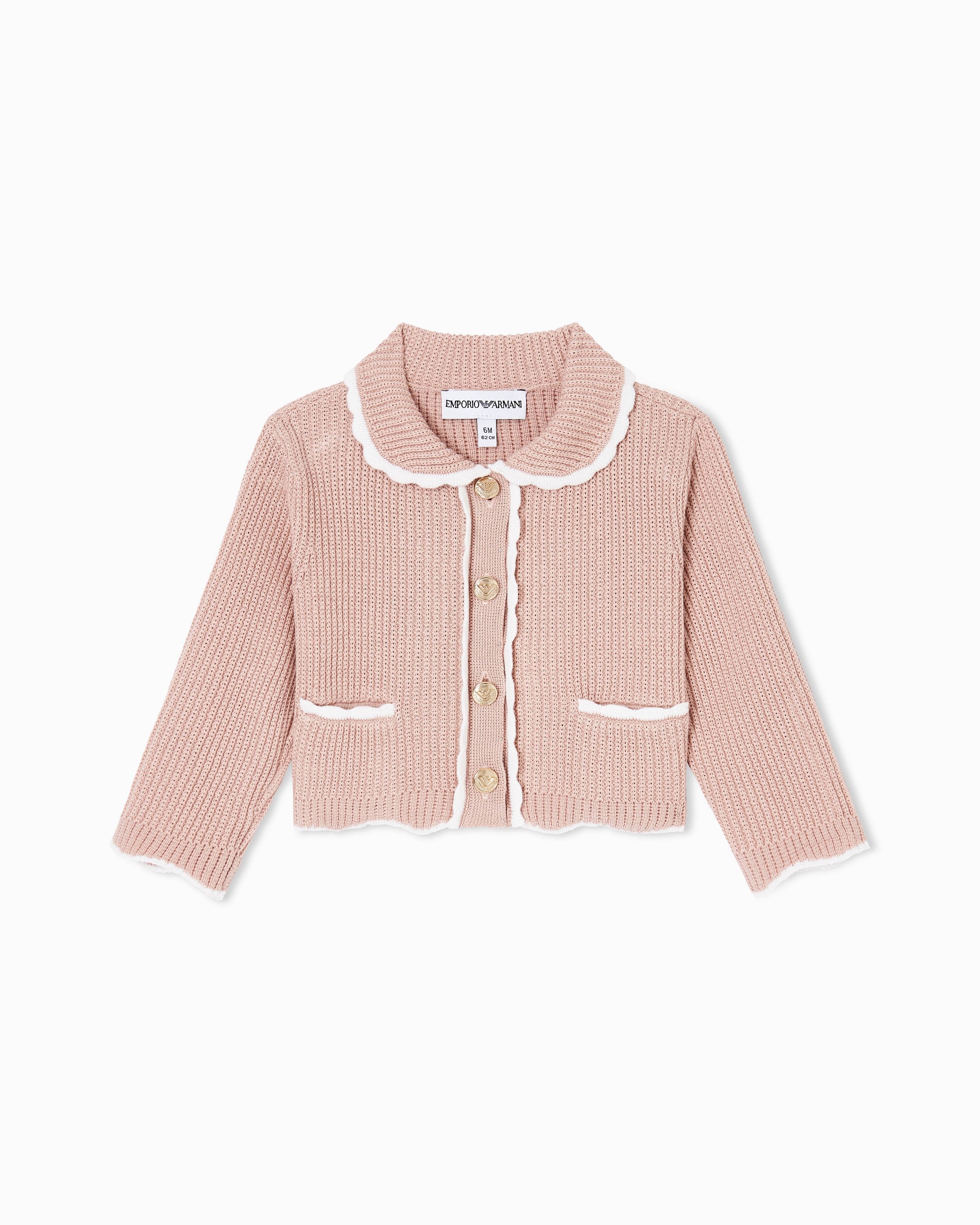 Scalloped Edge Cardigan Emporio Armani