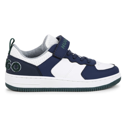 White Trainers with Embossed Strap Hugo