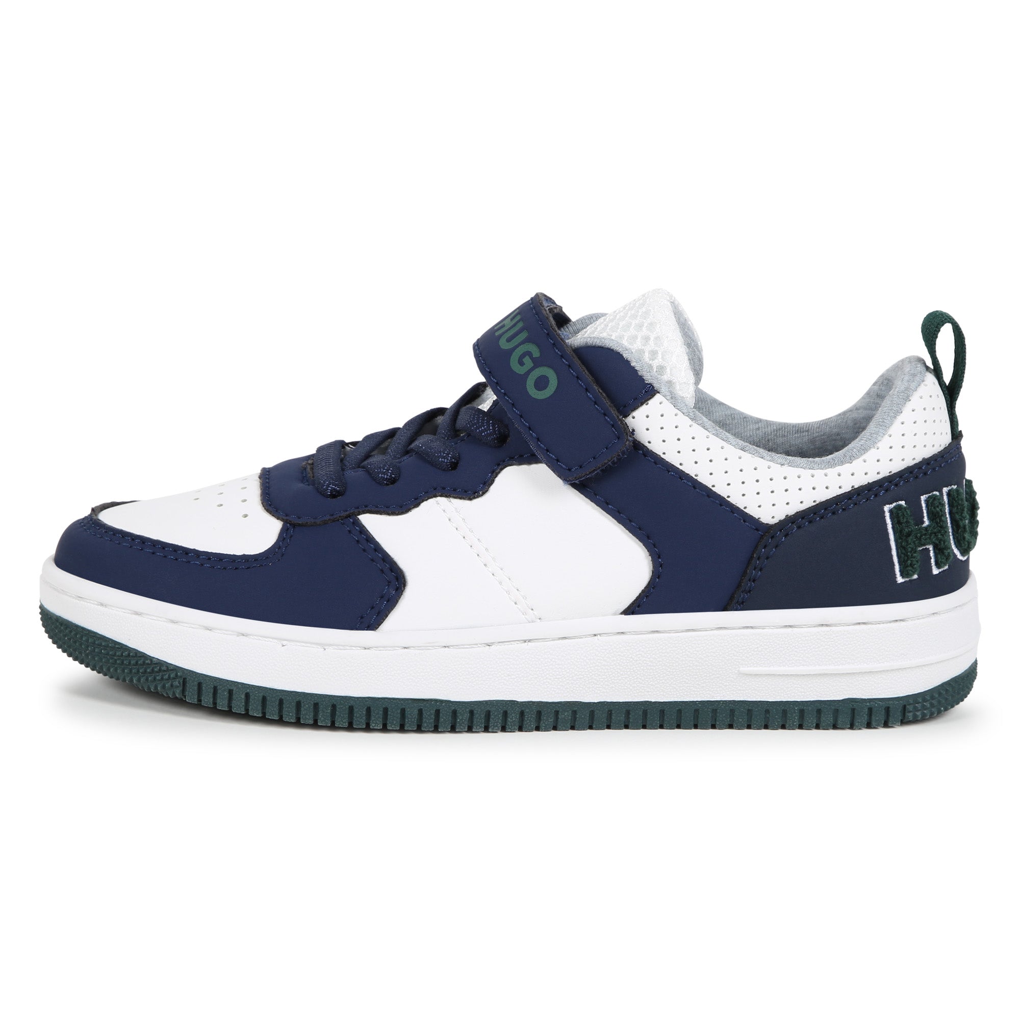 White Trainers with Embossed Strap Hugo