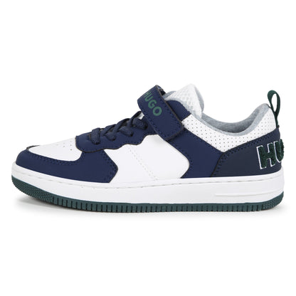 White Trainers with Embossed Strap Hugo