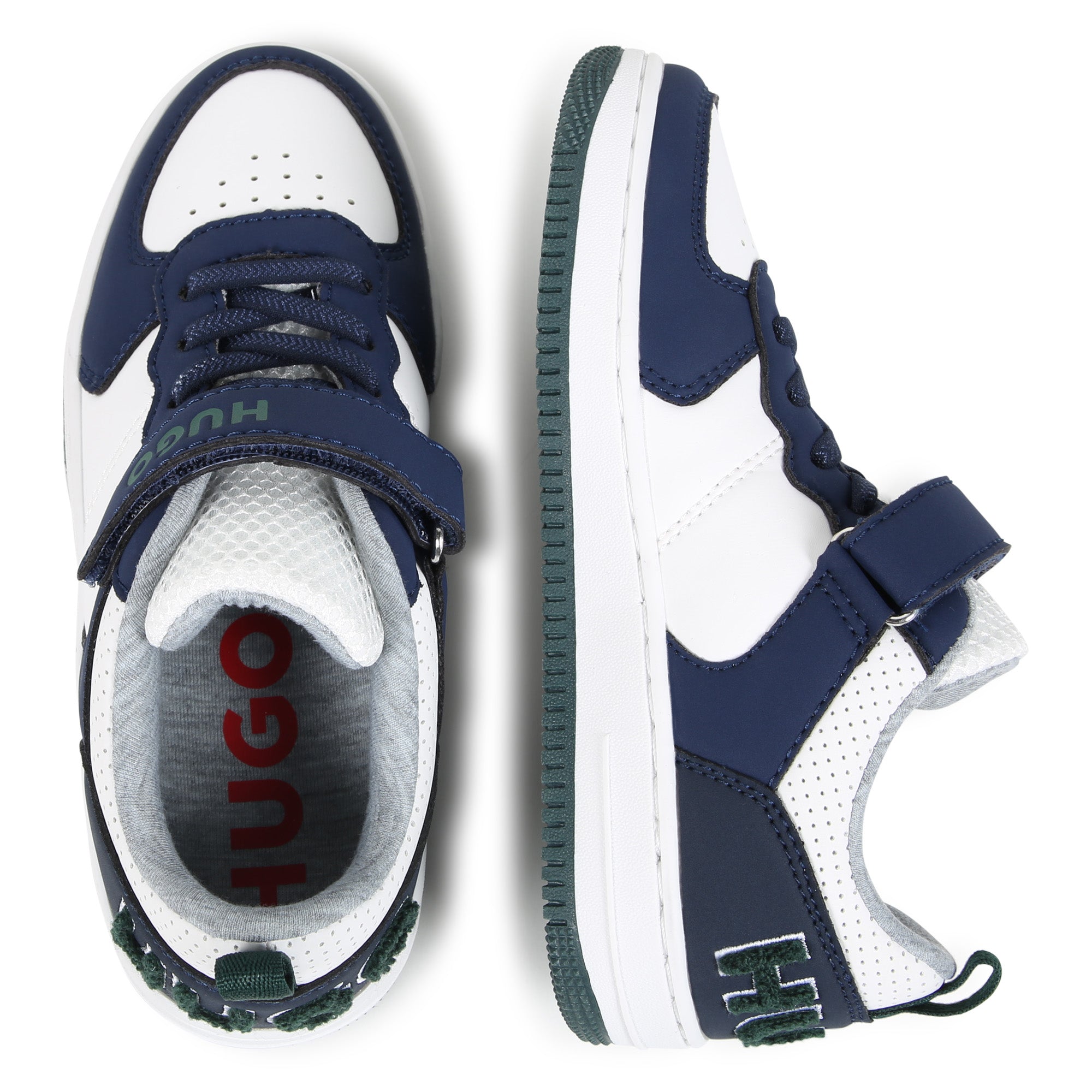 White Trainers with Embossed Strap Hugo