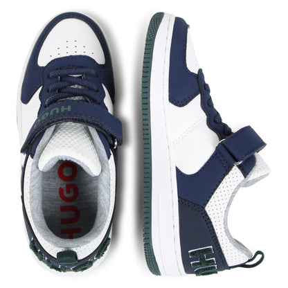 White Trainers with Embossed Strap Hugo