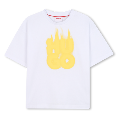 Short-Sleeved T-Shirt with Graphic Logo Hugo