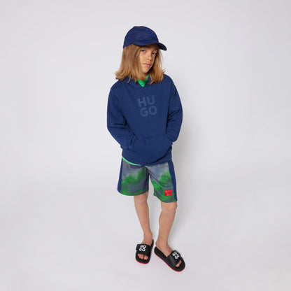 Hooded Sweatshirt with Embossed Logo Hugo