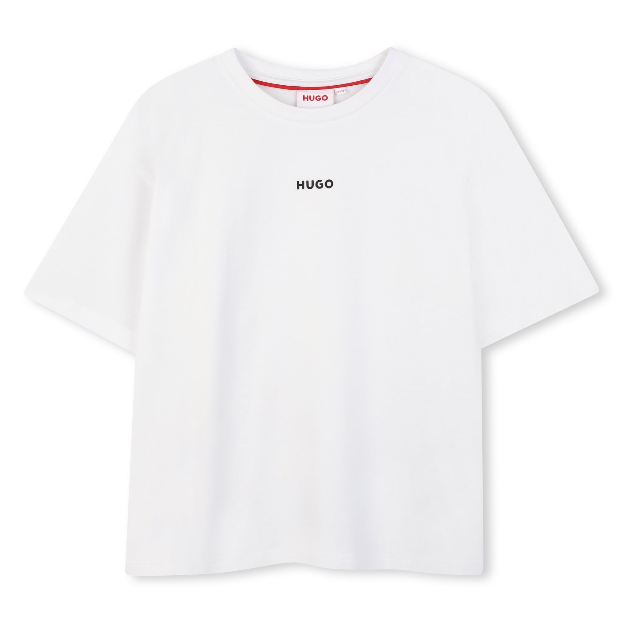 Organic Cotton Short Sleeve T-Shirt with Small High-Density Logo Hugo